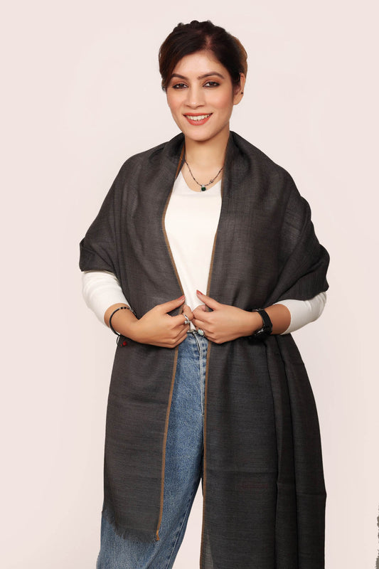 Printed Shawl - Dusty Black